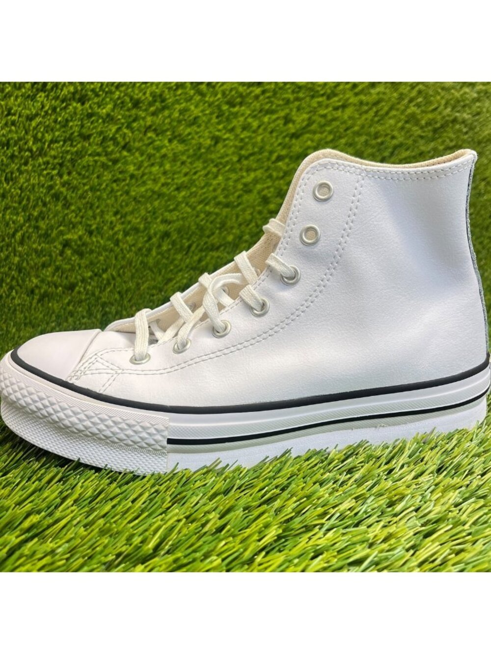 Converse CTAS EVA Lift Platform Hi Boys Size 4.5Y White Athletic Shoes Sneakers